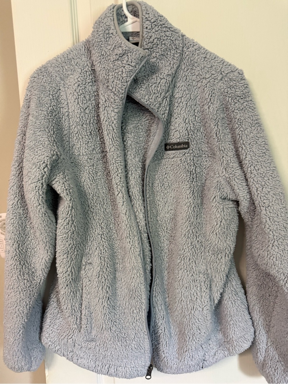Columbia Light Gray Sherpa Teddy Jacket